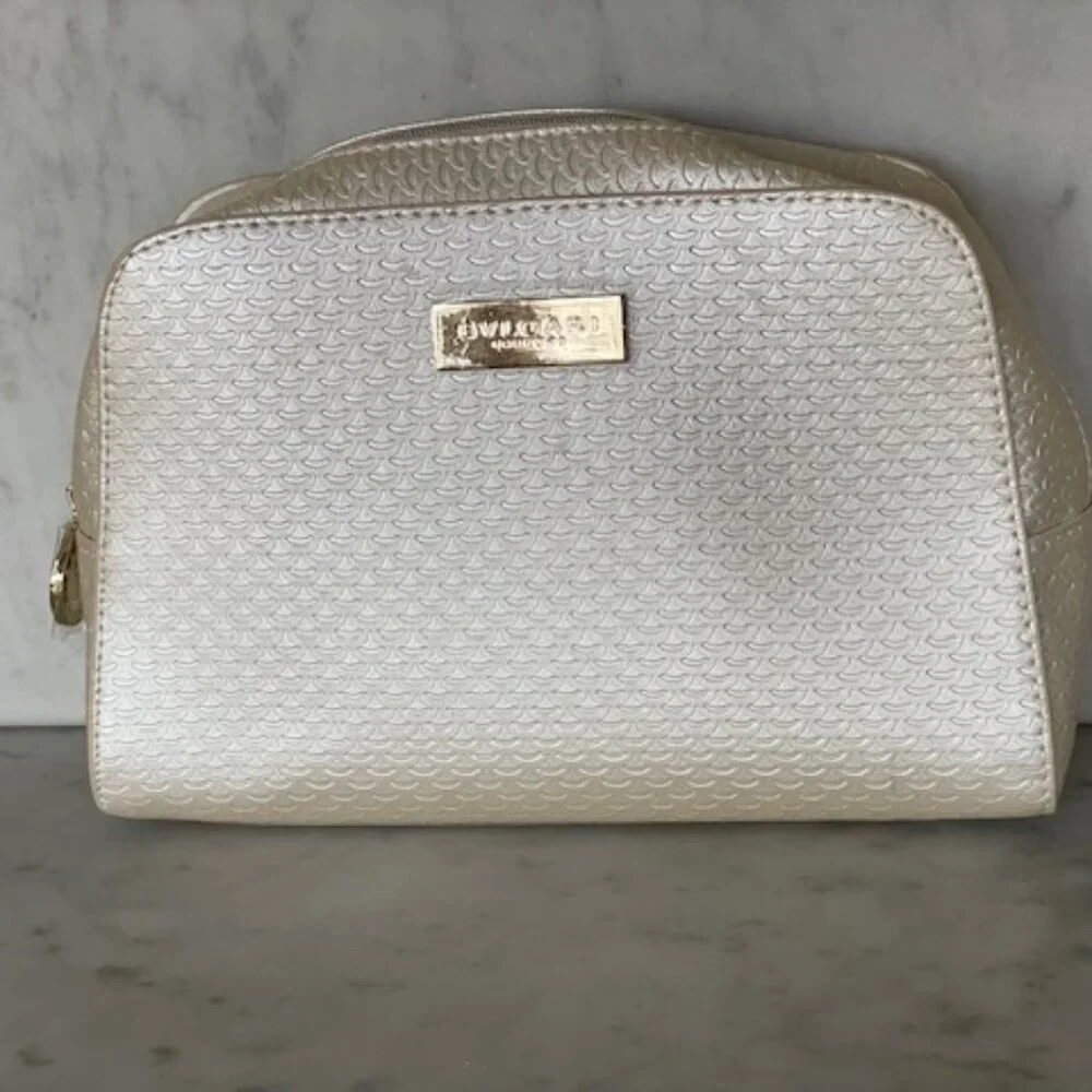 BVLGARI Parfums Pearl Scallop Print Cosmetics Make Up Clutch Bag NWOT